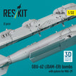 GBU-62 (JDAM-ER) Bombs with Pylons for MiG-29 (2 pcs) (3D Printed) Scale 1:32 ResKit RS32-0491 for Aircraft Model Kit