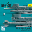 GBU-62 (JDAM-ER) Bombs with Pylons for Sukhoi Su-27 (2 pcs) (3D Printed) Scale 1:32 ResKit RS32-0492 for Aircraft Model Kit