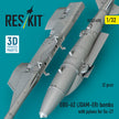 GBU-62 (JDAM-ER) Bombs with Pylons for Sukhoi Su-27 (2 pcs) (3D Printed) Scale 1:32 ResKit RS32-0492 for Aircraft Model Kit