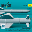 Exocet Missiles (2 pcs) (Sea King, Super Etendard, Mirage 2000, Rafale, Mirage F.1) (3D Printed) Scale 1:32 ResKit RS32-0506 for Helicopters / Aircraft Model Kit