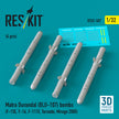 Matra Durandal (BLU-107) bombs (4 pcs) (F-15E, F-16, F-111E, Tornado, Mirage 2000) (3D Printed) Scale 1:32 ResKit RS32-0507