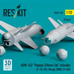 AGM-142 Popeye 2/Have Lite Missiles (2 pcs) (F-16I, Kfir, Mirage 2000C, B-52H) (3D Printed) Scale 1:32 ResKit RS32-0518 for Aircraft Model Kit