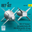 GBU-10 Paveway I laser guided bombs with BSU-4/B fin and BSU-3/B wing (2 pcs) (F-4D/E, F-111, A-6A, A-7E) (3D Printed) Scale 1:32 ResKit RS32-0521