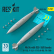 Mk,84 with BSU-36/B Bombs (2 pcs) (F-15E, F-16, F-111F, AV-8B, F/A-18D) (3D Printed) Scale 1:32 ResKit RS32-0524 for Aircraft Model Kit