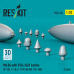 Mk,84 with BSU-36/B Bombs (2 pcs) (F-15E, F-16, F-111F, AV-8B, F/A-18D) (3D Printed) Scale 1:32 ResKit RS32-0524 for Aircraft Model Kit