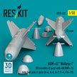 AGM-62 Walleye I ER missiles (2 pcs) with AN/AWG-16 data link pod (1 pcs) (A-4, A-6, A-7, F-4, F/A-18) (3D Printed) Scale 1:32 ResKit RS32-0532