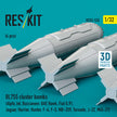BL755 cluster bombs (4 pcs) (Alpfa Jet, Buccaneer, BAE Hawk, Fiat G.91, Jaguar, Harrier, Hunter, F-4, F-5, MB-339, Tornado, J-22, MiG-27) (3D Printed) Scale 1:32 ResKit RS32-0535