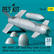 GBU-15(V)21, 22/B Small Wing bombs (2 pcs) with AN/AXQ-14 data link pod (1 pcs) (F-4, F-15E, F-16I, F-111, B-52) (3D Printed) Scale 1:32 ResKit RS32-0539