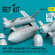 AGM-130C missiles (BLU-109 warhead) (2 pcs) with AN/AXQ-14 data link pod (1 pcs) (F-16I, F-15E, F-111F) (3D Printed) Scale 1:32 ResKit RS32-0544