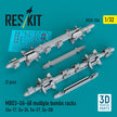 MBD3-U6-68 multiple bombs racks (2 pcs) (Su-17, Su-24, Su-27, Su-30) (3D Printed) Scale 1:32 ResKit RS32-0556