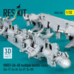 MBD3-U6-68 multiple bombs racks (2 pcs) (Su-17, Su-24, Su-27, Su-30) (3D Printed) Scale 1:32 ResKit RS32-0556