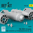 FAB-250 М-54 bombs (4 pcs) (MiG-21/23/27/29, Su-7/17/20/22/24/25/27/30/ YAK-130) (3D Printed) Scale 1:32 ResKit RS32-0565