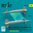 GBU-10 Paveway I laser guided bombs with BSU-37/B fin and BSU-3A/B wing (slow speed) thermally protected (2 pcs) (F-4D/E, F-111, A-6A, A-7E) (3D Printed) Scale 1:32 ResKit RS32-0576