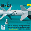 GBU-10 Paveway I laser guided bombs with BSU-37/B fin and BSU-3A/B wing (slow speed) thermally protected (2 pcs) (F-4D/E, F-111, A-6A, A-7E) (3D Printed) Scale 1:32 ResKit RS32-0576
