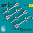 R-27EP (AA-10 Alamo-F) missiles (4 pcs) (MiG-29, Su-27, Yak-141) (3D Printed) Scale 1:32 ResKit RS32-0577