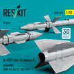 R-27EP (AA-10 Alamo-F) missiles (4 pcs) (MiG-29, Su-27, Yak-141) (3D Printed) Scale 1:32 ResKit RS32-0577
