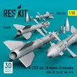 R-27ER (AA-10 Alamo-C) missiles (4 pcs) (MiG-29, Su-27, Yak-141) (3D Printed) Scale 1:32 ResKit RS32-0581