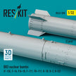 B83 nuclear bombs (2 pcs) (F-15E, F-16, F/A-18, F-111, FB-111, B-1B, B-2, B-52) (3D Printed) Scale 1:32 ResKit RS32-0590