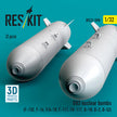 B83 nuclear bombs (2 pcs) (F-15E, F-16, F/A-18, F-111, FB-111, B-1B, B-2, B-52) (3D Printed) Scale 1:32 ResKit RS32-0590