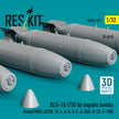 BLU-1B (750 lb) napalm bombs finned MXU-393/B (4 pcs) (A-1, A-4, A-7, A-26K, B-57, F-100) (3D Printed) Scale 1:32 ResKit RS32-0597