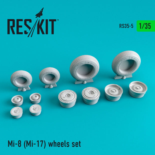 Mil Mi-8/Mi-17 Helicopters Wheels set Scale 1:35 ResKit RS35-0005 for Helicopters Model Kit