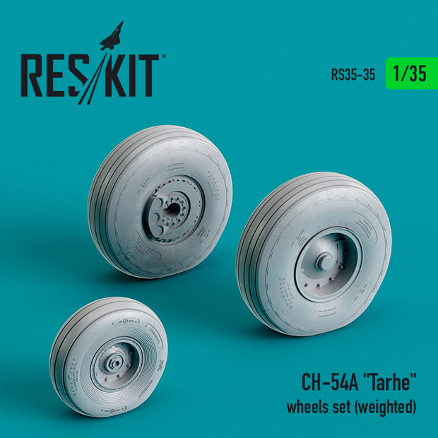 Sikorsky CH-54A Tarhe Wheels set (weighted) Scale 1:35 ResKit RS35-0035 for Helicopters Model Kit