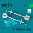 AIM-9L Sidewinder Missile (AH-1J, AH-1Z, AH-1W, AH-64) (2 pcs) (3D Printed) Scale 1:35 ResKit RS35-0036 for Helicopters Model Kit