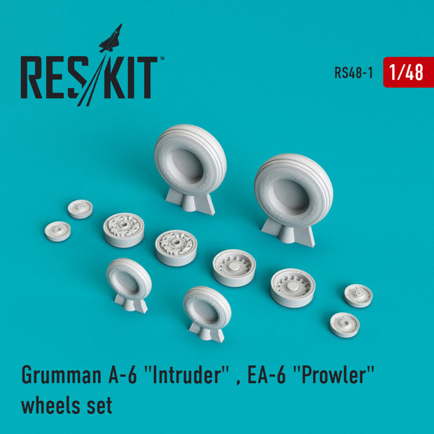 Grumman A-6 Intruder / EA-6 Prowler Wheels set Scale 1:48 ResKit RS48-0001 for Aircraft Model Kit