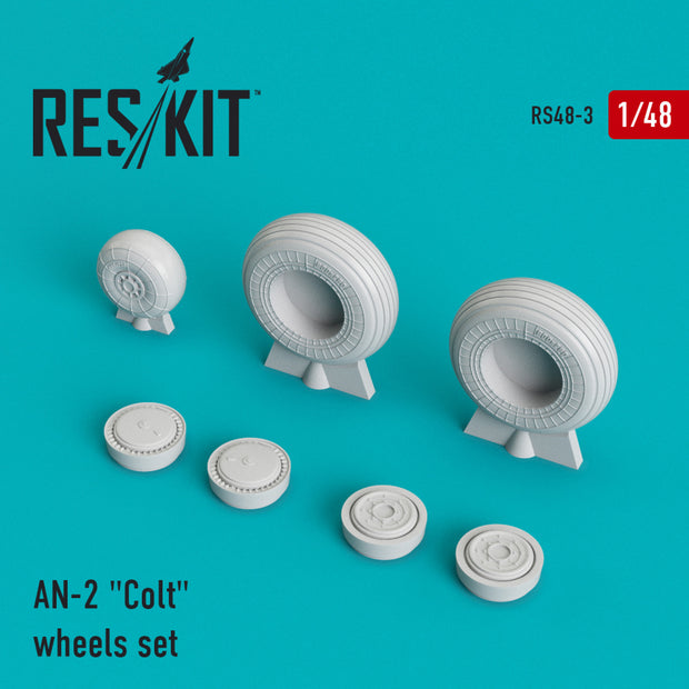 Antonov AN-2 Colt Wheels set Scale 1:48 ResKit RS48-0003 for Aircraft Model Kit