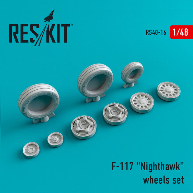 Lockheed F-117 Nighthawk Wheels set Scale 1:48 ResKit RS48-0016 for Aircraft Model Kit