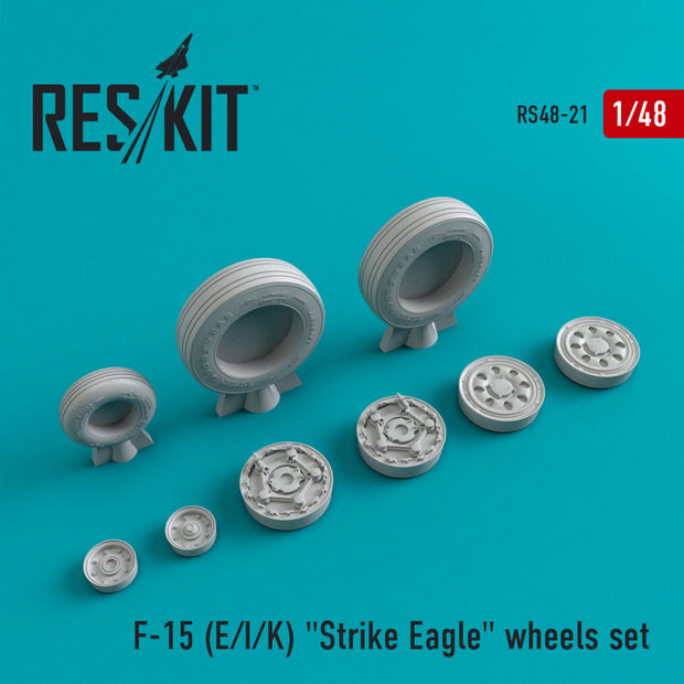 McDonnell Douglas F-15 (E,I,K) Strike Eagle Wheels set Scale 1:48 ResKit RS48-0021 for Aircraft Model Kit