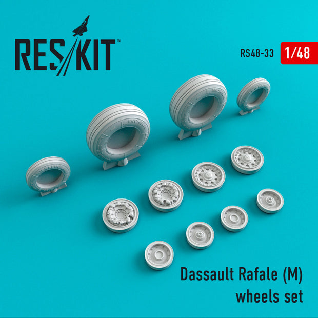 Dassault Rafale M Wheels set Scale 1:48 ResKit RS48-0033 for Aircraft Model Kit