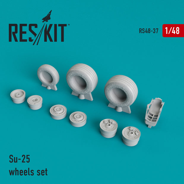 Sukhoi Su-25 Wheels set Scale 1:48 ResKit RS48-0037 for Aircraft Model Kit