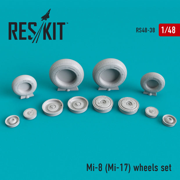 Mil Mi-8/Mi-17 Helicopters Wheels set Scale 1:48 ResKit RS48-0038 for Aircraft Model Kit