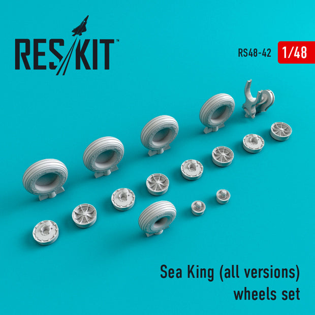 Sikorsky Sea King (all versions) Wheels set Scale 1:48 ResKit RS48-0042 for Helicopters Model Kit