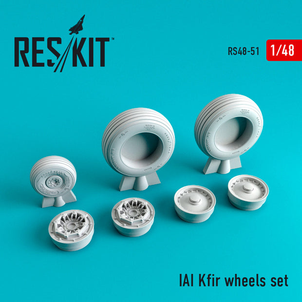 IAI Kfir Wheels set Scale 1:48 ResKit RS48-0051 for Aircraft Model Kit