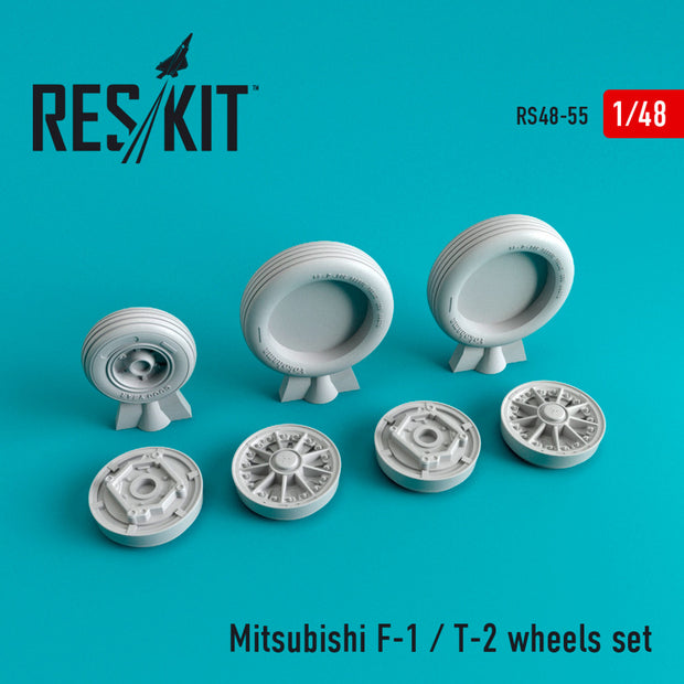 Mitsubishi F-1/T-2 Wheels set Scale 1:48 ResKit RS48-0055 for Aircraft Model Kit