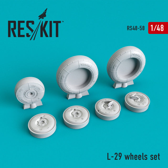 Aero L-29 Wheels set Scale 1:48 ResKit RS48-0058 for Aircraft Model Kit