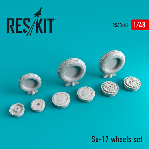 Sukhoi Su-17 Wheels set Scale 1:48 ResKit RS48-0061 for Aircraft Model Kit