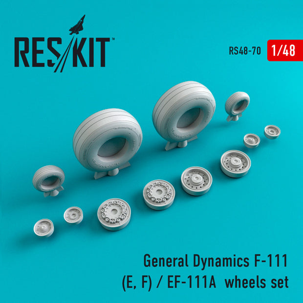 F-111 (E,F)/EF-111A Wheels set (weighted) Scale 1:48 ResKit RS48-0070 for Aircraft Model Kit