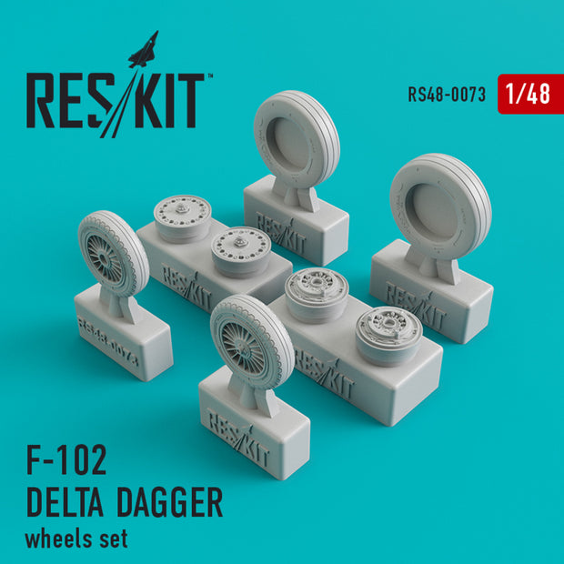 Convair F-102 Delta Dagger Wheels set Scale 1:48 ResKit RS48-0073 for Aircraft Model Kit