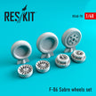 North American F-86 Sabre Wheels set Scale 1:48 ResKit RS48-0078 for Aircraft Model Kit