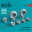 AH-64 Apache Wheels set type 1 Scale 1:48 ResKit RS48-0081 for Helicopters Model Kit