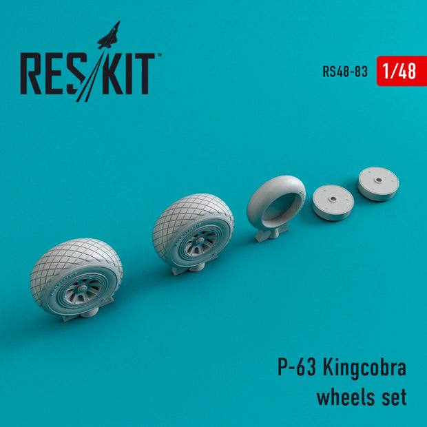 Bell P-63 Kingcobra Wheels set Scale 1:48 ResKit RS48-0083 for Helicopters Model Kit