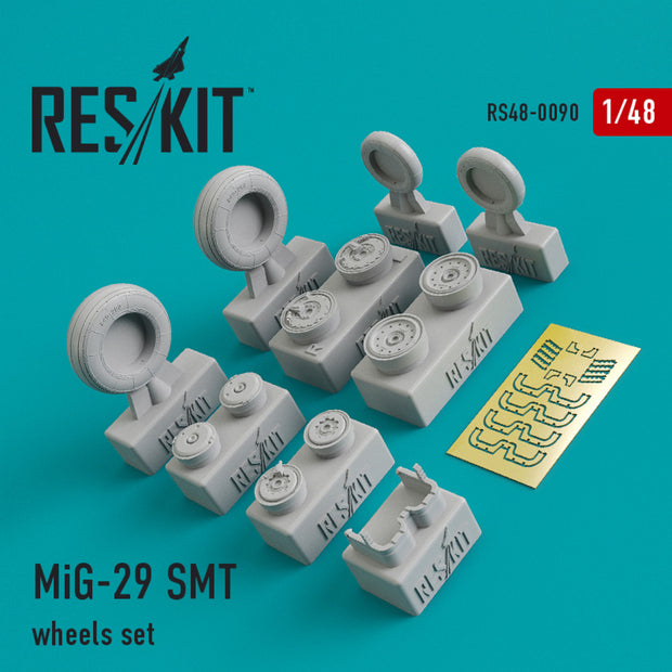 MiG-29 SMT Wheels set Scale 1:48 ResKit RS48-0090 for Aircraft Model Kit