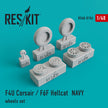 F4U Corsair/F6F Hellcat NAVY Wheels set Scale 1:48 ResKit RS48-0106 for Aircraft Model Kit