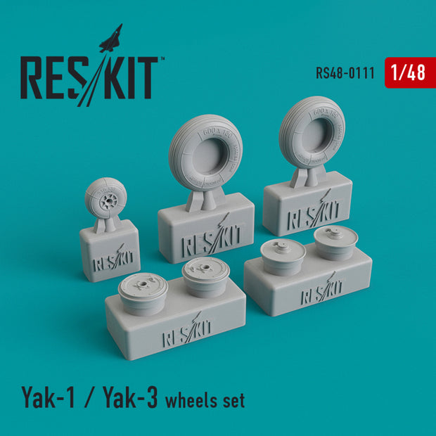 Yakovlev Yak-1/Yak-3 Wheels set Scale 1:48 ResKit RS48-0111 for Aircraft Model Kit
