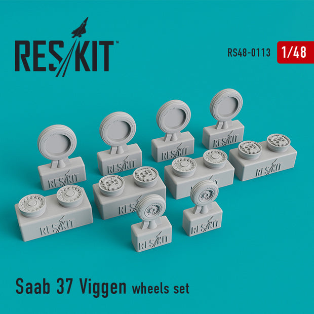 Saab 37 Viggen Wheels set Scale 1:48 ResKit RS48-0113 for Aircraft Model Kit