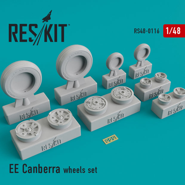 EE Canberra Wheels set Scale 1:48 ResKit RS48-0116 for Aircraft Model Kit