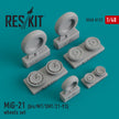 MiG-21 (bis, MT, SMT, 21-93) Wheels set Scale 1:48 ResKit RS48-0123 for Aircraft Model Kit